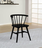 Jeffries Windsor Wood Dining Side Chair Black (Set of 2)