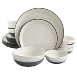 Gibson Elite Rhinebeck 16-Piece Double Bowl Reactive Stoneware Dinnerware Set
