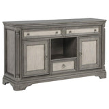 Cresswell 2-Door 3-Drawer Wine Storage Buffet – Weathered Taupe