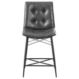 Aiken Upholstered Tufted Counter Chair Charcoal (Set of 2)