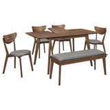 Alfredo 6-Piece Butterfly Leaf Dining Set – Natural Walnut