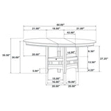 Lavon Oval 60-inch Wood Extension Leaf Dining Table Medium Grey