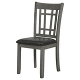 Lavon Wood Dining Side Chair Black and Medium Grey (Set of 2)