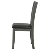 Lavon Wood Dining Side Chair Black and Medium Grey (Set of 2)