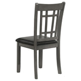 Lavon Wood Dining Side Chair Black and Medium Grey (Set of 2)