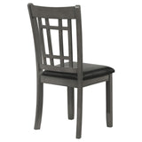 Lavon Wood Dining Side Chair Black and Medium Grey (Set of 2)