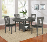 Lavon Wood Dining Side Chair Black and Medium Grey (Set of 2)