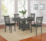 Lavon Wood Dining Side Chair Black and Medium Grey (Set of 2)