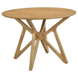 Elowen 5-Piece Round Solid Wood Dining Set Light Walnut