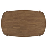 Dortch 5-Piece Oval Dining Set with Upholstered Chairs Walnut