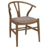 Dinah 5-Piece Round Solid Wood Dining Set Walnut