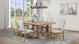 Middleton 7-Piece Extension Leaf Dining Set Brown and Beige