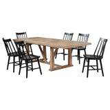 Middleton 7-Piece Extension Leaf Dining Set Brown and Black