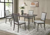 Onslow 5-Piece 59-Inch Rectangular Dining Set Dark Brown
