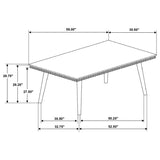 Onslow 5-Piece 59-Inch Rectangular Dining Set Dark Brown