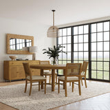 Arini 5-Piece Round Dining Room Table Set Sand Wash