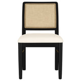 Arini Rattan Cane Dining Side Chair Black (Set of 2)