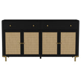 Arini 2-drawer Cane Door Dining Sideboard Server Black