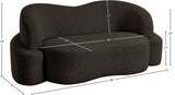 Principessa Boucle Fabric Loveseat
