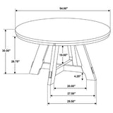Danvers 5-Piece Dining Table Set Brown Oak and Latte