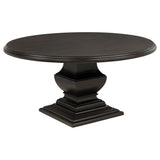 Twyla 7-Piece Round Wood Dining Room Table Set Dark Cocoa
