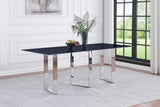 Desden 79-Inch Rectangular Sintered Stone Dining Table Grey