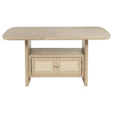 Kailani 7-Piece Wood Counter Height Dining Set Beige Oak