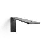 Deep Shelf with Black Steel L Brackets