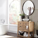 Steele Brass Round Mirror