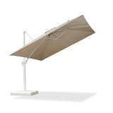 PURPLE LEAF Morden White Outdoor Umbrella Premium Aluminum Patio Cantilever Pool Sun Umbrellas