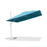 PURPLE LEAF Morden White Outdoor Umbrella Premium Aluminum Patio Cantilever Pool Sun Umbrellas