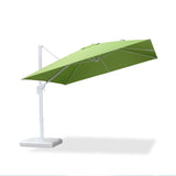 PURPLE LEAF Morden White Outdoor Umbrella Premium Aluminum Patio Cantilever Pool Sun Umbrellas