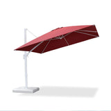 PURPLE LEAF Morden White Outdoor Umbrella Premium Aluminum Patio Cantilever Pool Sun Umbrellas