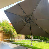 PURPLE LEAF Eco-friendly Fade Resistant Patio Umbrella High Quality Cantilever Umbrella