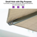 PURPLE LEAF Semi-Auto Outdoor Market Table Umbrella with Heavy-Duty Fabric