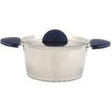 BergHOFF Stacca 10" 18/10 Stainless Steel Covered Stock Pot, Blue