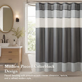 Faux Silk Dupioni Shower Curtain, Grey