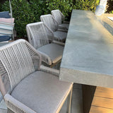 PURPLE LEAF Outdoor Bar Stools Wicker Rattan Bar Stools with Back Aluminum Outside Garden Patio Bar Chairs