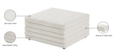 Lorenzo Contemporary Ottoman: Luxurious Velvet, Deep Channel Tufting, Versatile Coffee Table Design