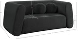 Abbington Chic Boucle Fabric Loveseat - Contemporary Style with Comfort and Elegance for Your Home