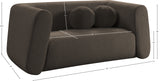 Abbington Chic Boucle Fabric Loveseat - Contemporary Style with Comfort and Elegance for Your Home