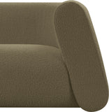 Abbington Contemporary Boucle Fabric Chair with Ball Pillow – Elevate Your Living Space Style!