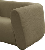 Abbington Contemporary Boucle Fabric Chair with Ball Pillow – Elevate Your Living Space Style!