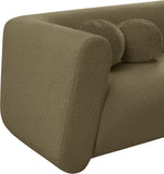 Abbington Contemporary Boucle Fabric Chair with Ball Pillow – Elevate Your Living Space Style!