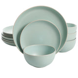 Gibson Home Rockaway 12-Piece Stoneware Dinnerware Set