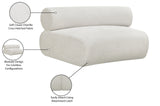 Bale Modular Chair - Luxurious Cream Chenille Upholstery for Stylish Comfort and Relaxation