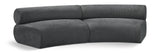Bale Modular Sofa: Luxurious Cream Chenille Upholstery with Chic Cross-Hatched Design for Comfort