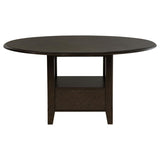 Twyla 60-inch Round Dining Table with Drawer Dark Cocoa