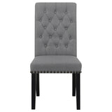 Alana Fabric Upholstered Dining Side Chair Grey (Set of 2)