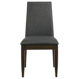 Wes Upholstered Dining Side Chair Dark Walnut (Set of 2)